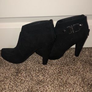 Black bootie heels